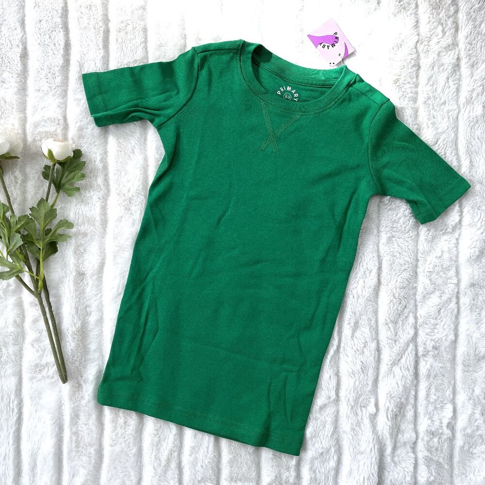 NWT Kids Primary Pajama PJ Top (Green) 8-9Y